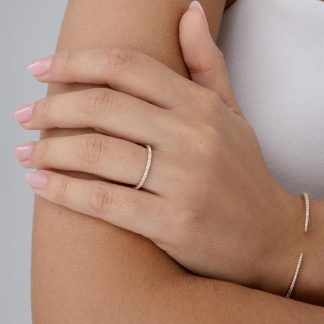 Minimal Stackable Ring — 14K Gold Plated, Adjustable