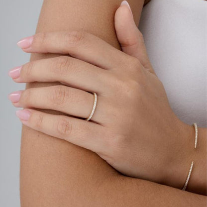 Minimal Stackable Ring — 14K Gold Plated, Adjustable