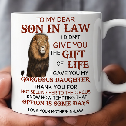 Personalised Son-in-Law Gift Mug — Funny, Fast, Guaranteed