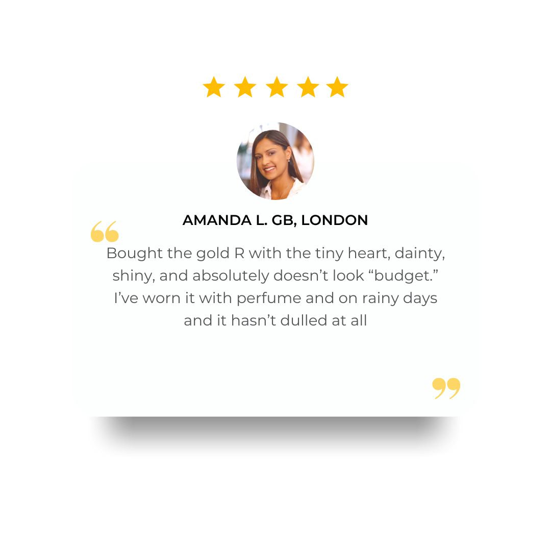 Personalised Heart Initial Necklace — A–Z in Gold or Silver