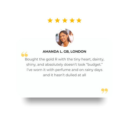 Personalised Heart Initial Necklace — A–Z in Gold or Silver