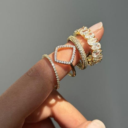 Minimal Stackable Ring — 14K Gold Plated, Adjustable