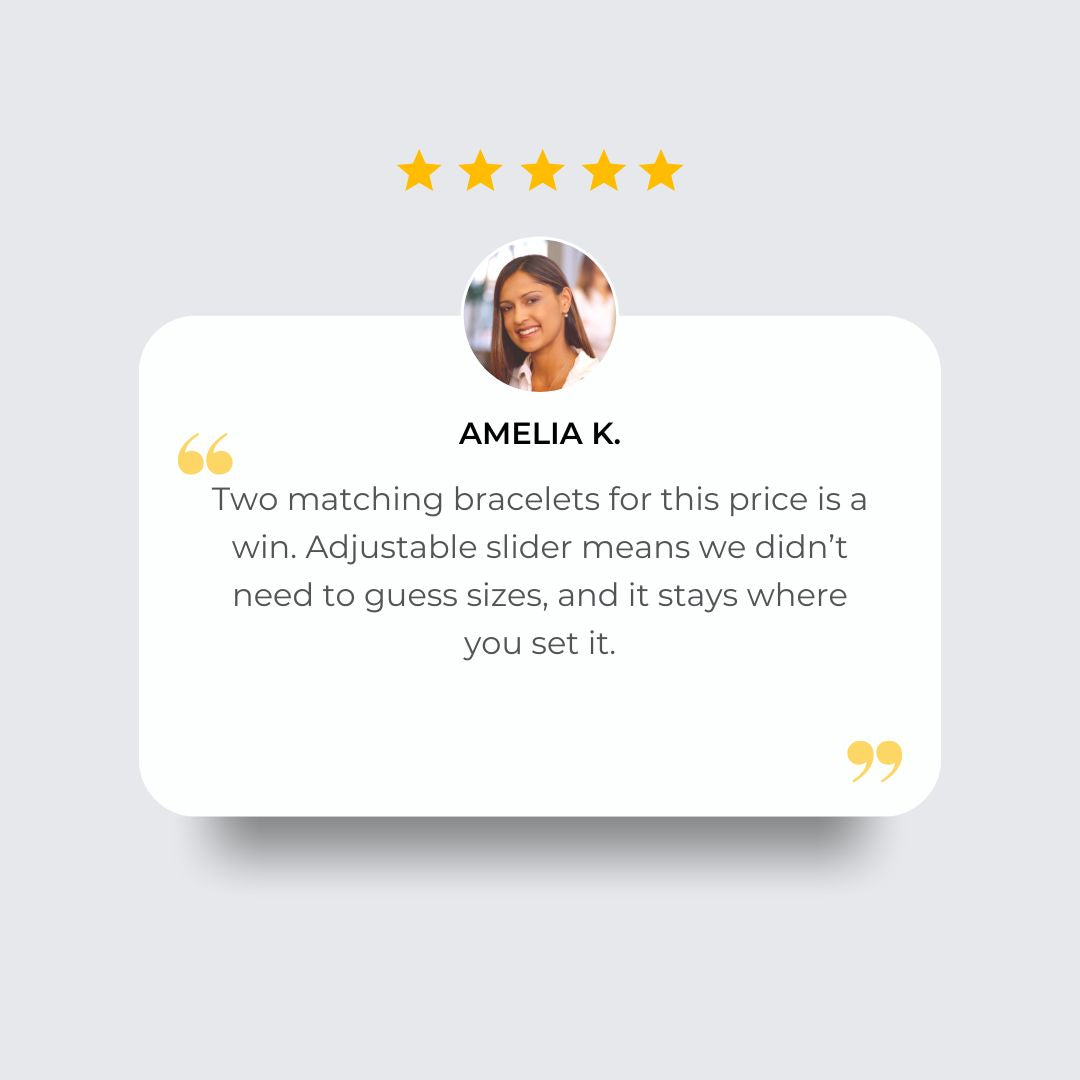 2pcs Matching Heart Bracelets — Gold Plated, Adjustable